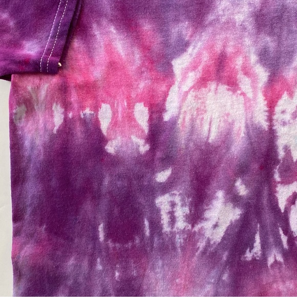 Tie Dyed Shirt Size 2T 2T 3T Purple Pink  White Gildan Girls 100% Cotton EUC - Picture 7 of 11